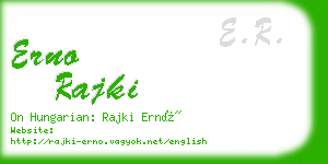 erno rajki business card